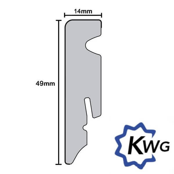 Sockelleiste digital 49 mm x 14 mm für KWG Trend Vinylböden