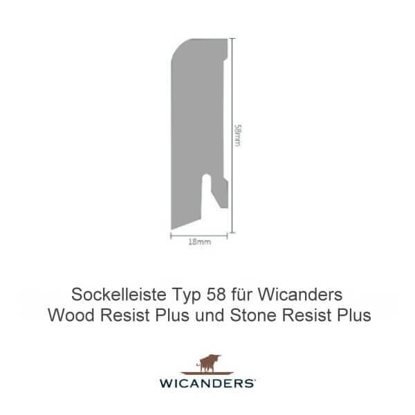 Sockelleiste Typ 58 für Wicanders Wood Resist Plus und Stone Resist Plus